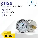 เกจวัดแรงดัน OCTA รุ่น GBK63 เกลียวหลัง 2.5" วัดแรงดันทั่วไป น้ำ ลม